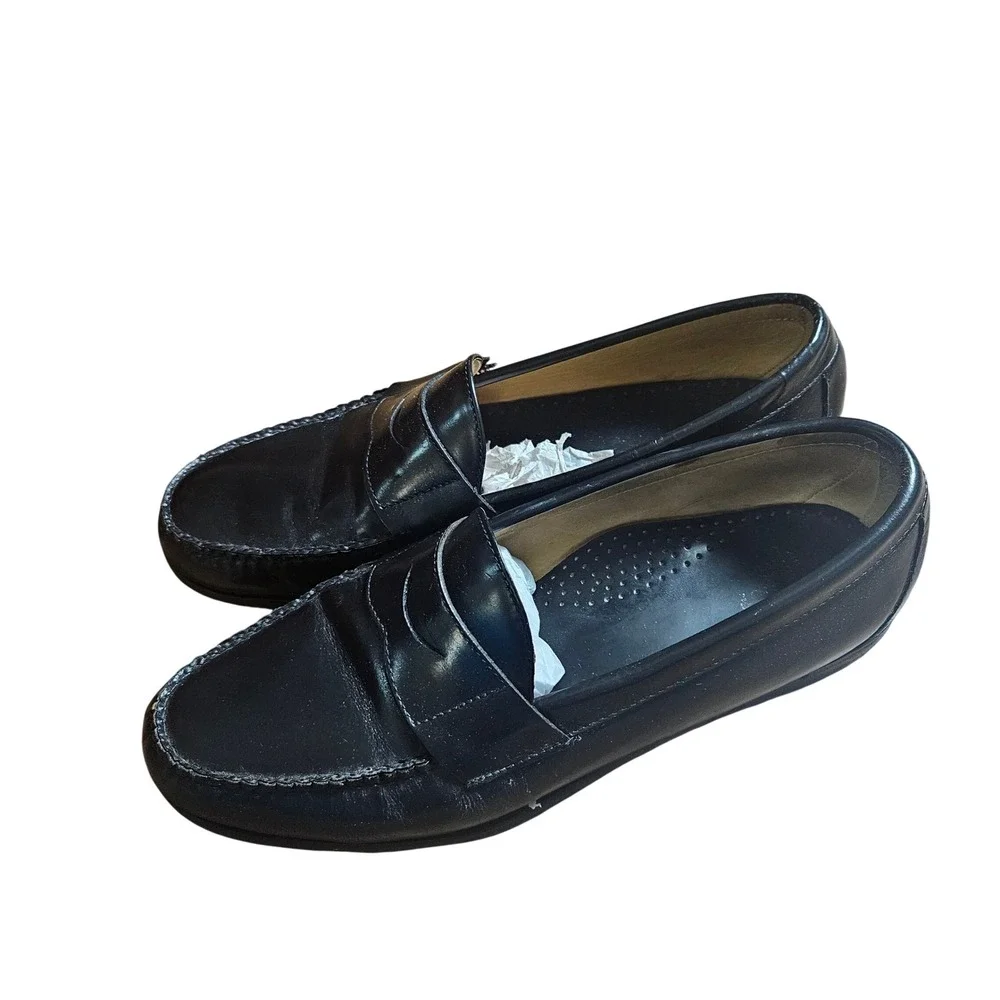 Brooks Brothers Mens Leather Penny Loafers 12 D Made in Italy Preppy Minimalist